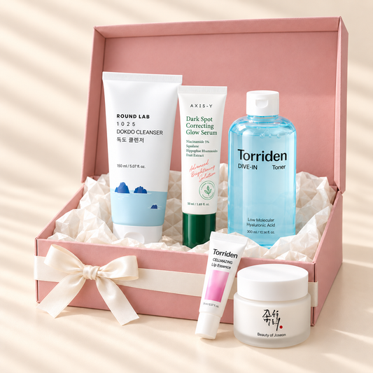 AERI BEAUTY bright full pink skincare gift box