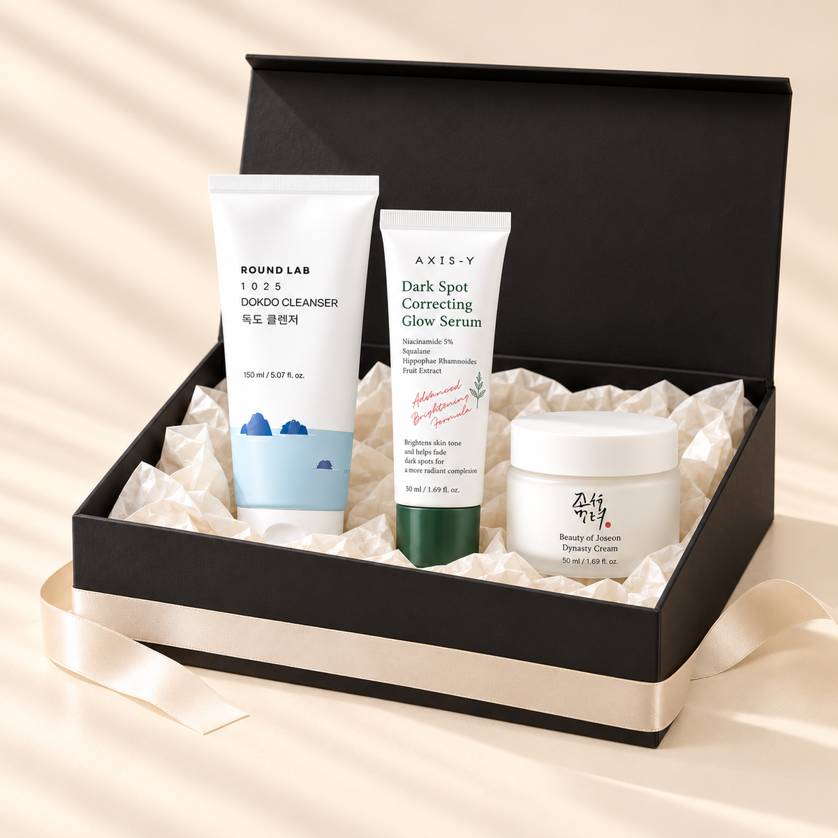 AERI BEAUTY bright mini black skincare gift box
